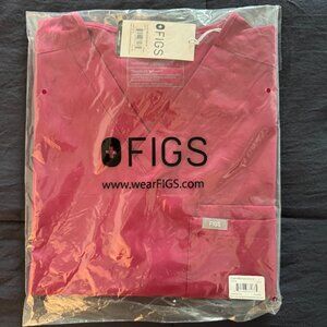 FIGS Leon Top and Axim Pants Scrub Set - Dark Magenta(BRAND NEW) (LIMITED COLOR)